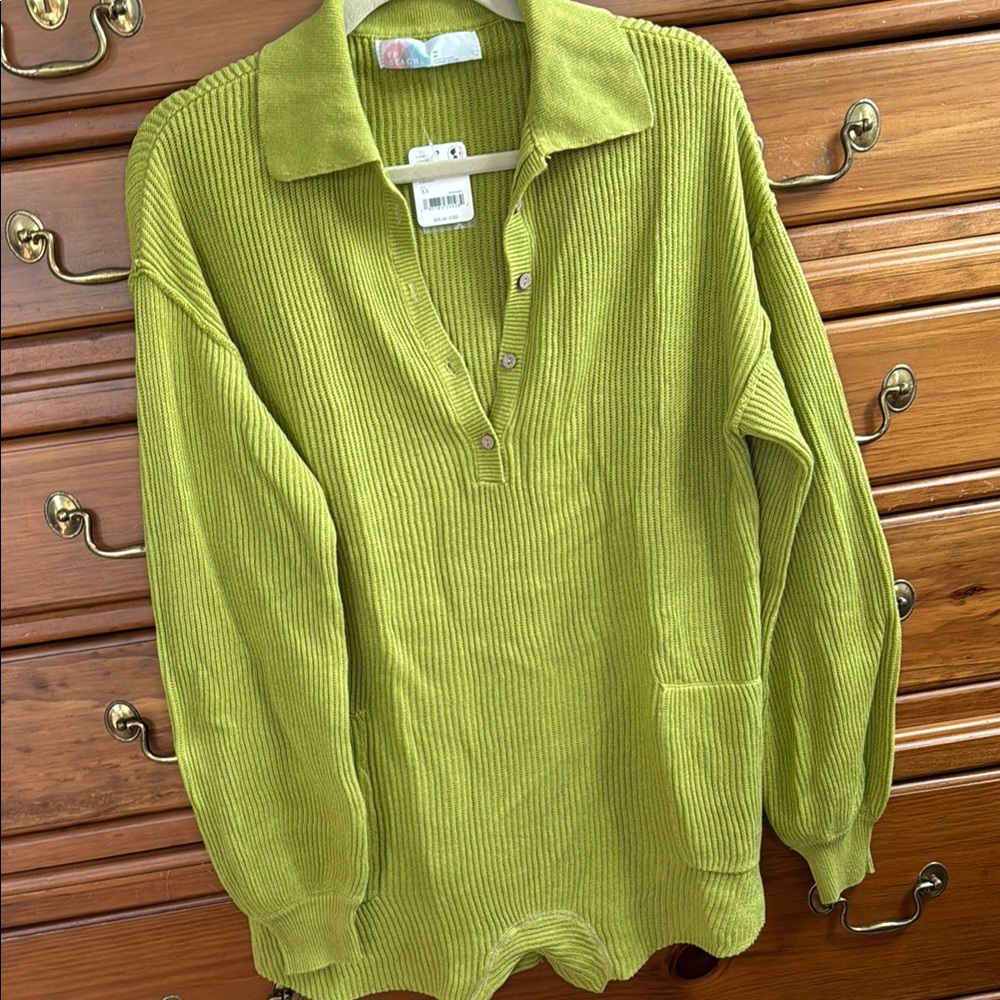 NWT Free People Green Ribbed SHORTS Jumpsuit